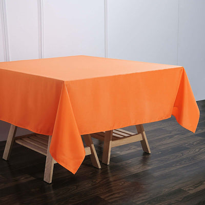 Polyester Square Tablecloth 70"x70" Orange - Wrinkle-Resistant Table Cover