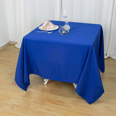 Premium Polyester Square Tablecloth 70"x70" Royal Blue - Wrinkle-Resistant 220GSM Table Cover