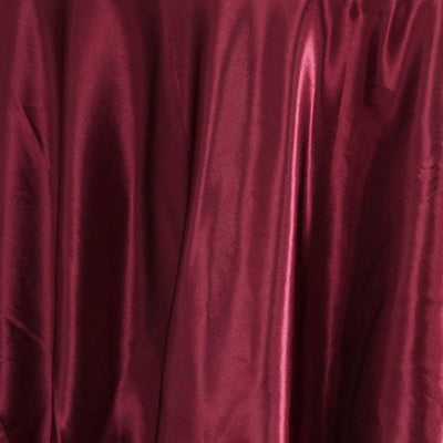 Satin Round Tablecloth 108" Burgundy - Smooth & Durable Table Cover