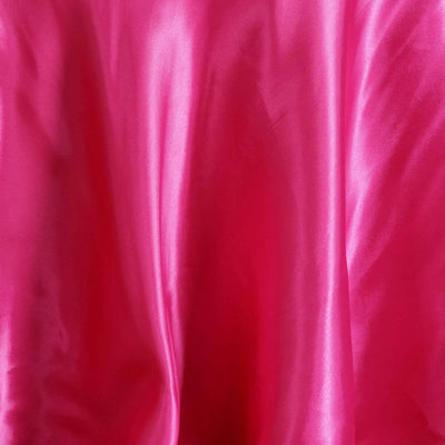 Satin Round Tablecloth 108" Fuchsia - Smooth & Durable Table Cover