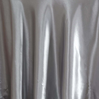 Satin Round Tablecloth 108" Silver - Smooth & Durable Table Cover