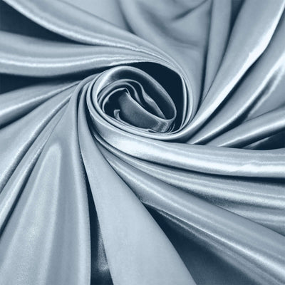 Satin Round Tablecloth 120" Dusty Blue - Seamless Table Cover