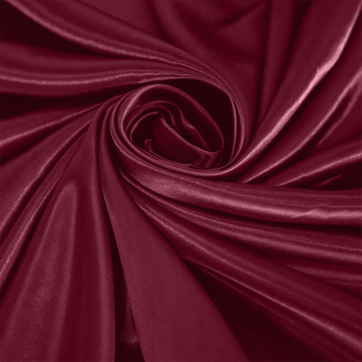 Satin Round Tablecloth 120" Burgundy - Seamless Table Cover