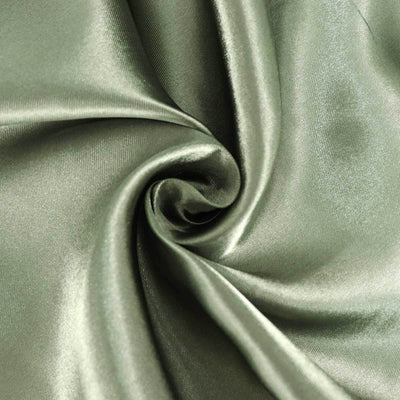 Satin Round Tablecloth 120" Dusty Sage Green - Seamless Table Cover