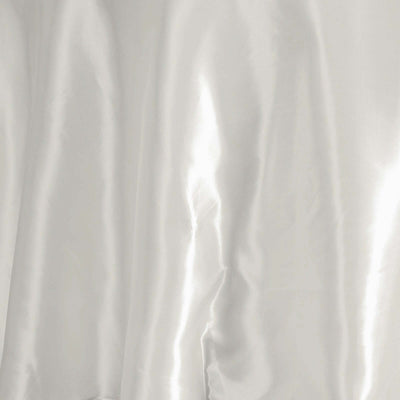 Satin Round Tablecloth 120" Ivory - Seamless Table Cover