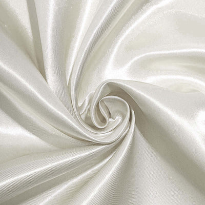 Satin Round Tablecloth 120" Ivory - Seamless Table Cover