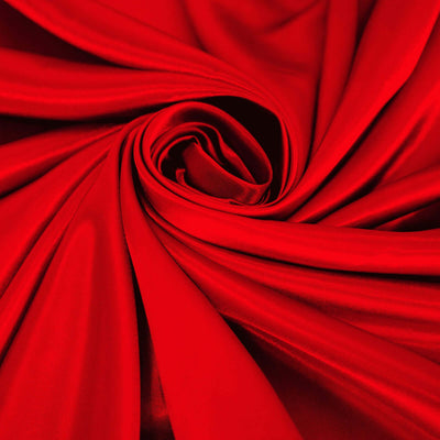Satin Round Tablecloth 120" Red - Seamless Table Cover