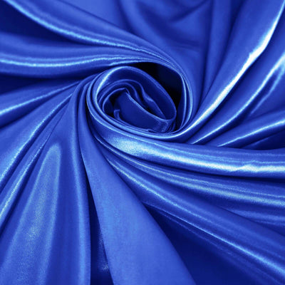 Satin Round Tablecloth 120" Royal Blue - Seamless Table Cover