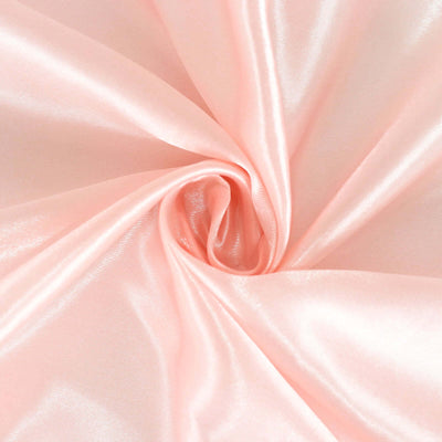 Satin Round Tablecloth 132" Blush - Seamless Table Cover