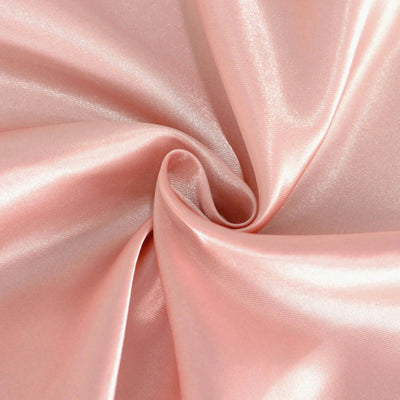 Satin Round Tablecloth 132" Dusty Rose - Seamless Table Cover