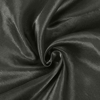 Satin Round Tablecloth 90" Black - Smooth & Durable Table Cover