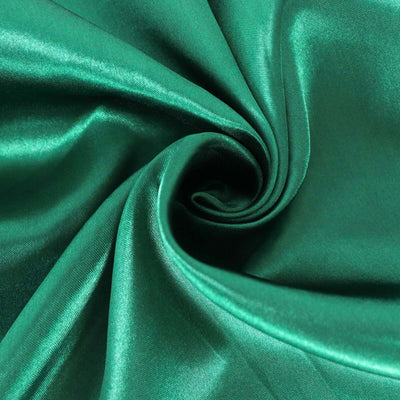 Satin Round Tablecloth 90" Hunter Emerald Green - Smooth & Durable Table Cover