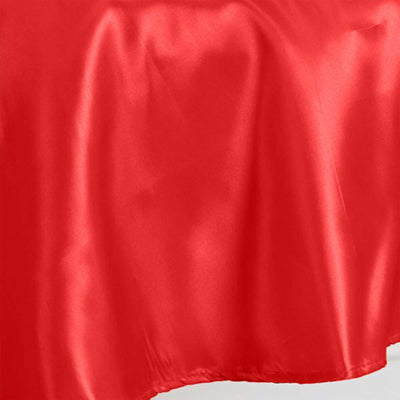Satin Round Tablecloth 90" Red - Smooth & Durable Table Cover