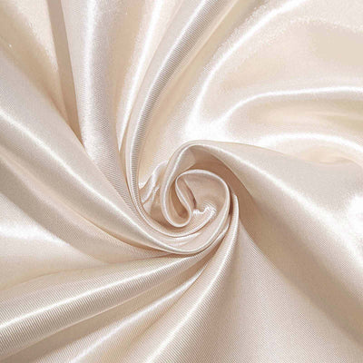 Satin Rectangular Tablecloth 60"x102" Beige - Wrinkle-Resistant & Durable Table Cover
