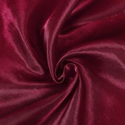 Satin Rectangular Tablecloth 60"x102" Burgundy - Wrinkle-Resistant & Durable Table Cover