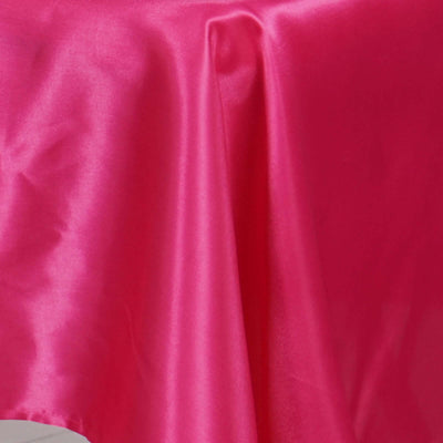 Satin Rectangular Tablecloth 60"x102" Fuchsia - Wrinkle-Resistant & Durable Table Cover