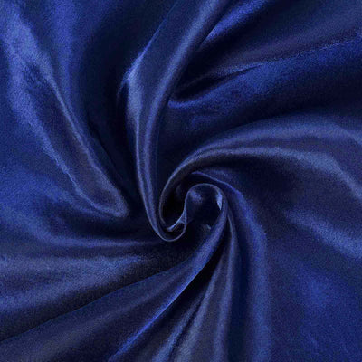 Satin Rectangular Tablecloth 60"x102" Navy Blue - Wrinkle-Resistant & Durable Table Cover