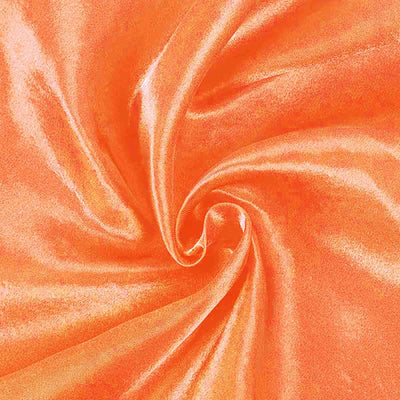 Satin Rectangular Tablecloth 60"x102" Orange - Wrinkle-Resistant & Durable Table Cover