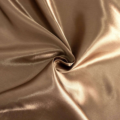 Satin Rectangular Tablecloth 60"x102" Taupe - Wrinkle-Resistant & Durable Table Cover