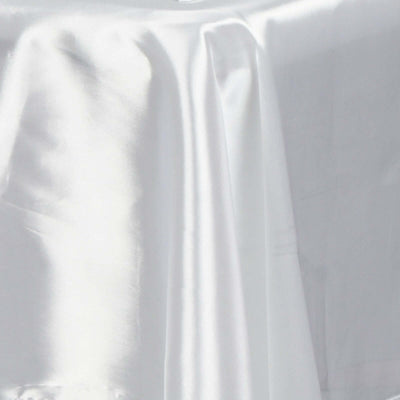 Satin Rectangular Tablecloth 60"x102" White - Wrinkle-Resistant and Durable Table Cover for Exquisite Weddings & Events