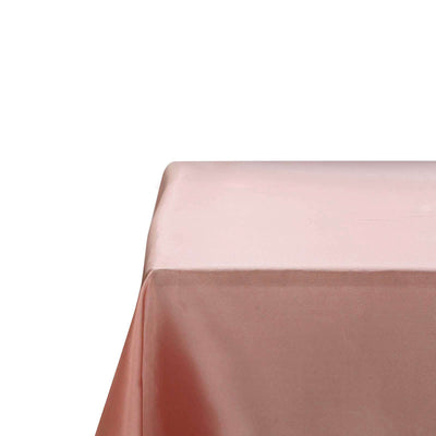 Satin Rectangular Tablecloth 60"x126" Dusty Rose - Wrinkle-Resistant & Durable Table Cover