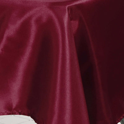 Satin Rectangular Tablecloth 60"x126" Burgundy - Wrinkle-Resistant & Durable Table Cover
