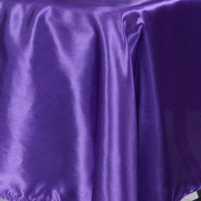 Satin Rectangular Tablecloth 60"x126" Purple - Wrinkle-Resistant & Durable Table Cover