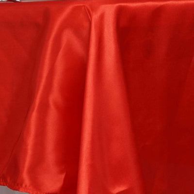 Satin Rectangular Tablecloth 60"x126" Red - Wrinkle-Resistant & Durable Table Cover