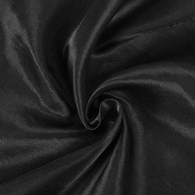 Satin Rectangular Tablecloth 72"x120" Black - Silky Smooth Table Covers
