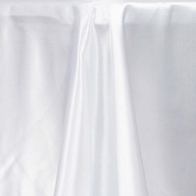 Satin Rectangular Tablecloth 72"x120" White - Graceful Silky Smooth Table Covers for Weddings & Events