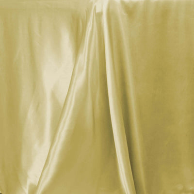 Satin Rectangular Tablecloth 90"x132" Champagne - Seamless Table Cover