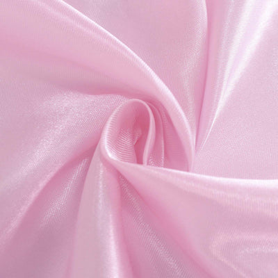 Satin Rectangular Tablecloth 90"x132" Pink - Seamless Table Cover