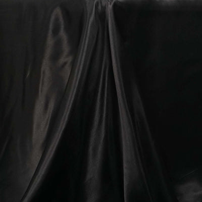 Satin Rectangular Tablecloth 90"x156" Black - Seamless Sophisticated Table Cover for Weddings & Events