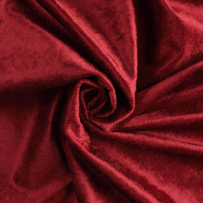 Premium Velvet Round Tablecloth 120" Burgundy - Seamless Soft & Reusable Table Cover