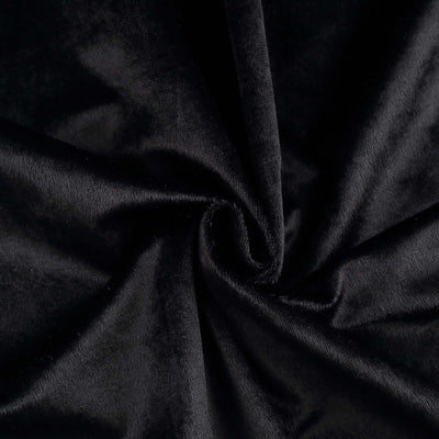 Premium Velvet Round Tablecloth 120" Black - Seamless Soft & Reusable Table Cover