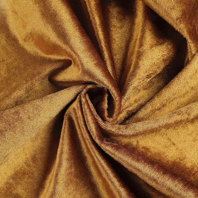 Premium Velvet Round Tablecloth 120" Gold - Seamless Soft & Upscale Reusable Table Cover