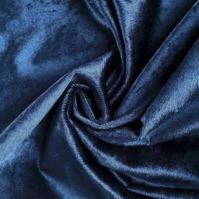 Premium Velvet Round Tablecloth 120" Navy Blue - Seamless Soft & Reusable Table Cover