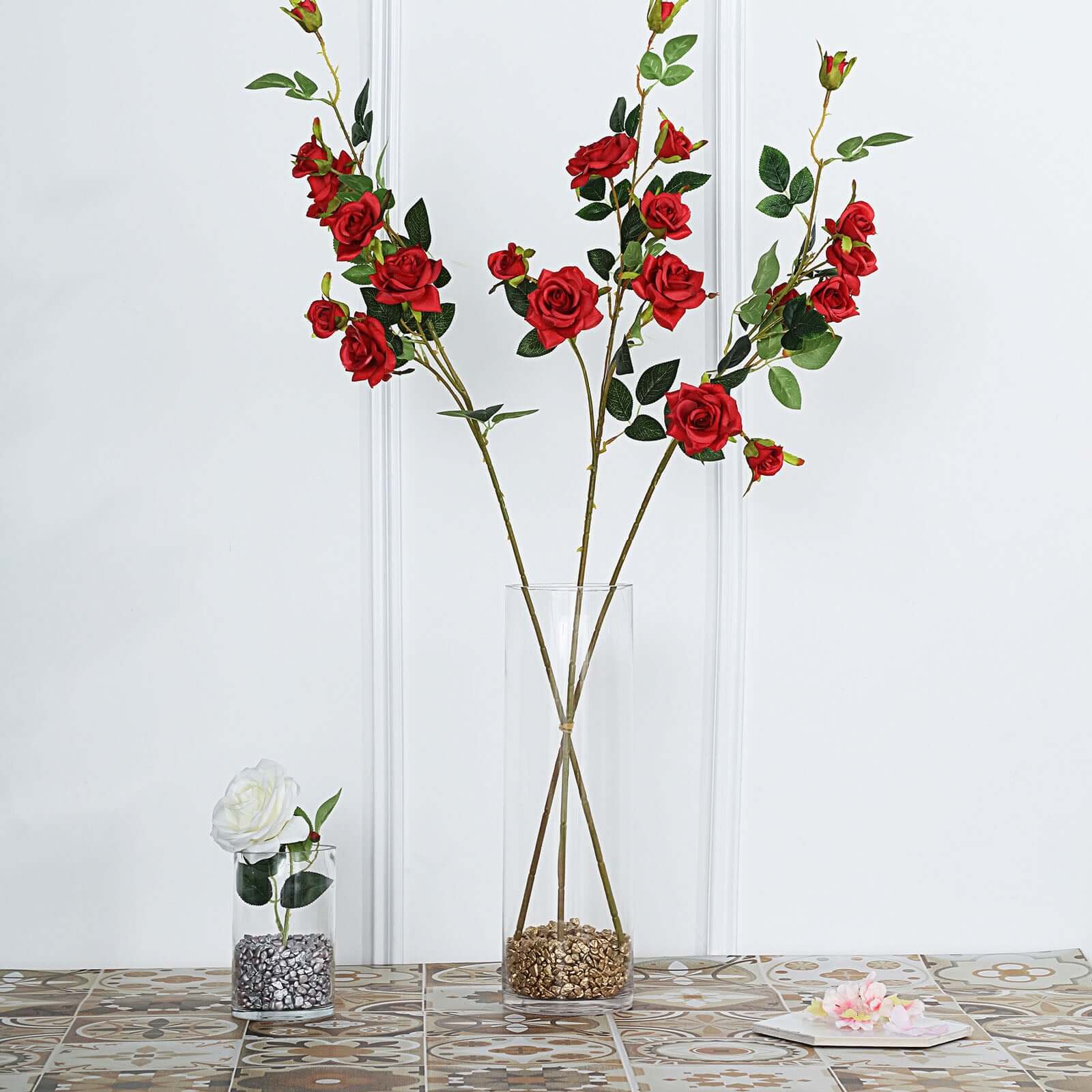 Artificial Red Rose Bouquet, Silk Flower