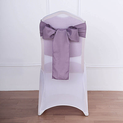 5 Pack Polyester Chair Sashes 6"x108" Violet Amethyst