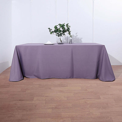 Polyester Rectangle Tablecloth 90"x156" Violet Amethyst with Seamless Finish