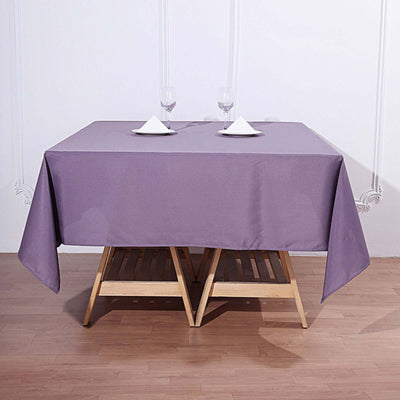 Polyester Square Tablecloth 70"x70" Violet Amethyst - Wrinkle-Resistant Table Cover