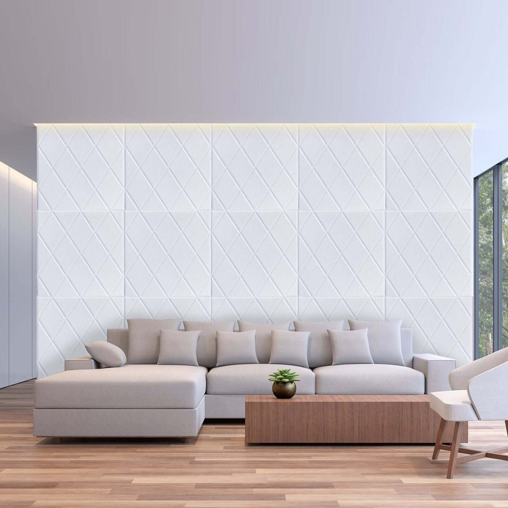 10-Pack 40 Sq Ft 3D White Foam Wall Panels | eFavormart.com