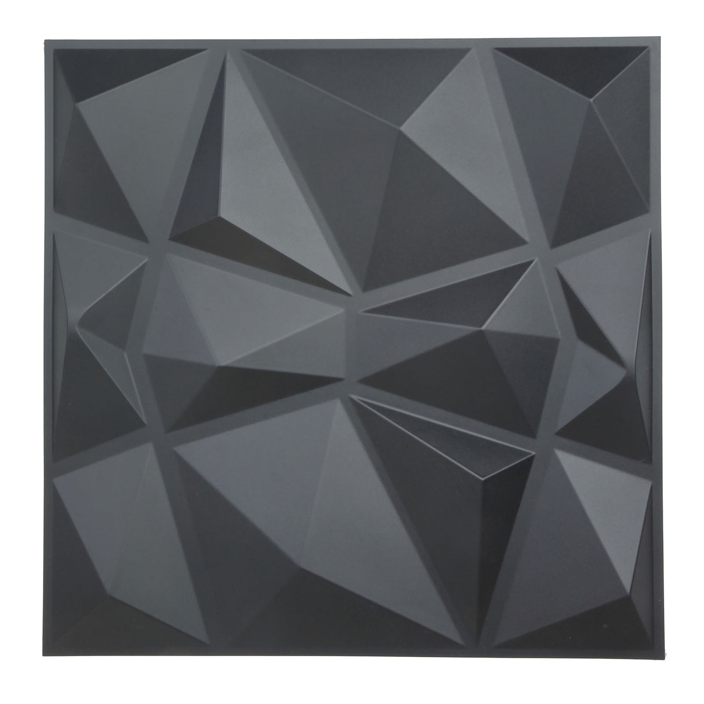 12-Pack Matte Black 3D Diamond Wall Panels | eFavormart.com