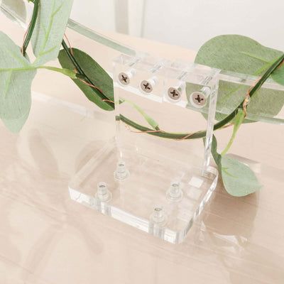 Acrylic Table Wedding Arch Hoop Stand Centerpiece Round 26" Clear - Wreath Tabletop Decor for Events