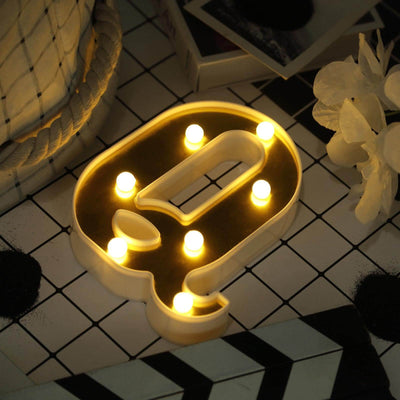 3D Marquee Letter "Q" Gold with Warm White 7 LED Lights 6" - Light-Up Accent for Displays