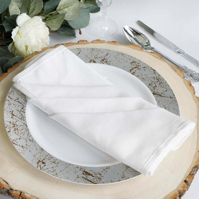 5 Pack 100% Cotton Napkins 20"x20" White - Luxe Commercial Grade Cloth Napkins for Hotels, Restaurants, & Events