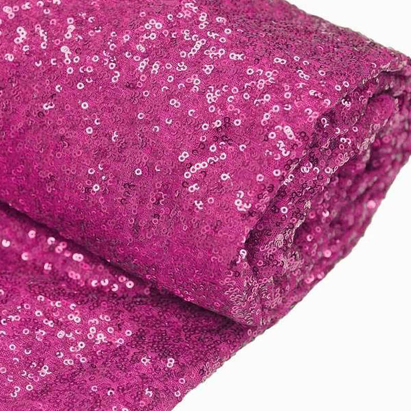 10 yards Large Payette Sequins Fabric Bolt - Pink