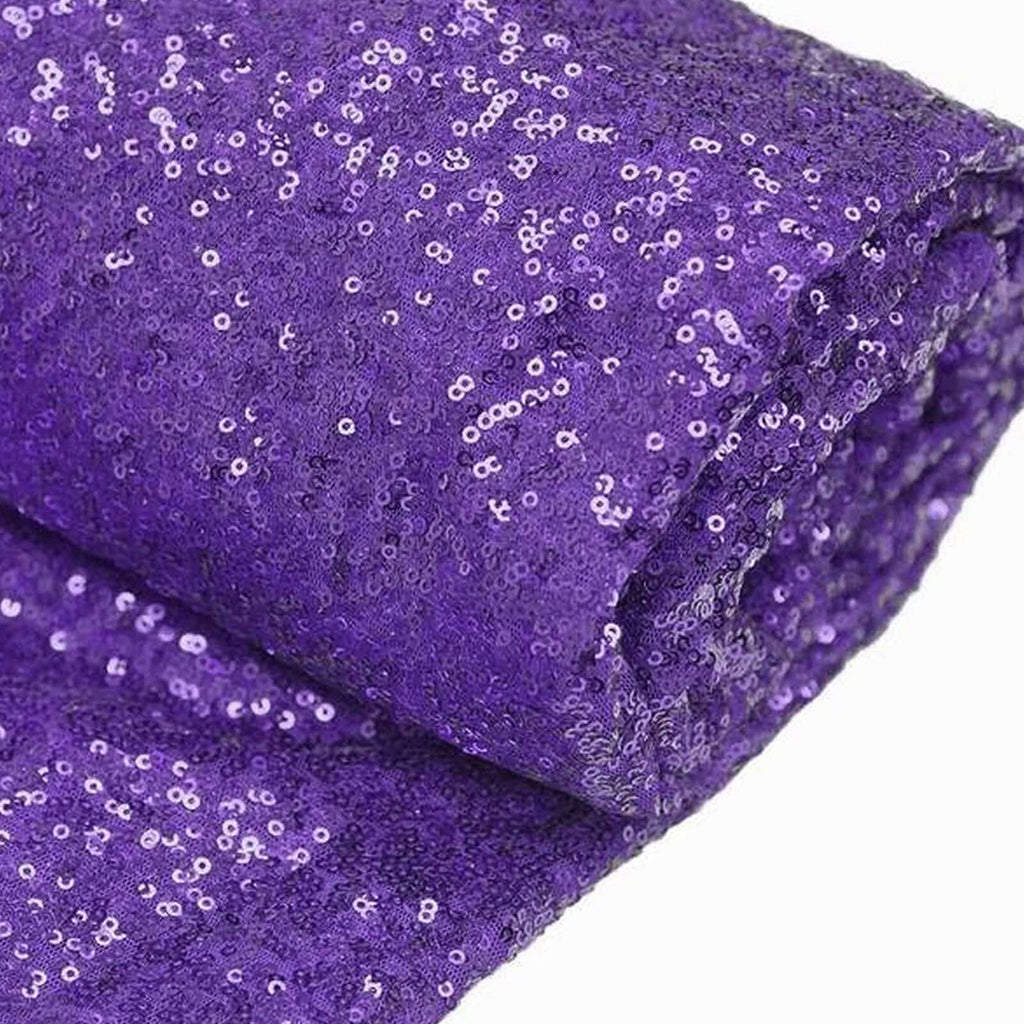 54x4 Yards Purple Premium Sequin Fabric | eFavormart.com