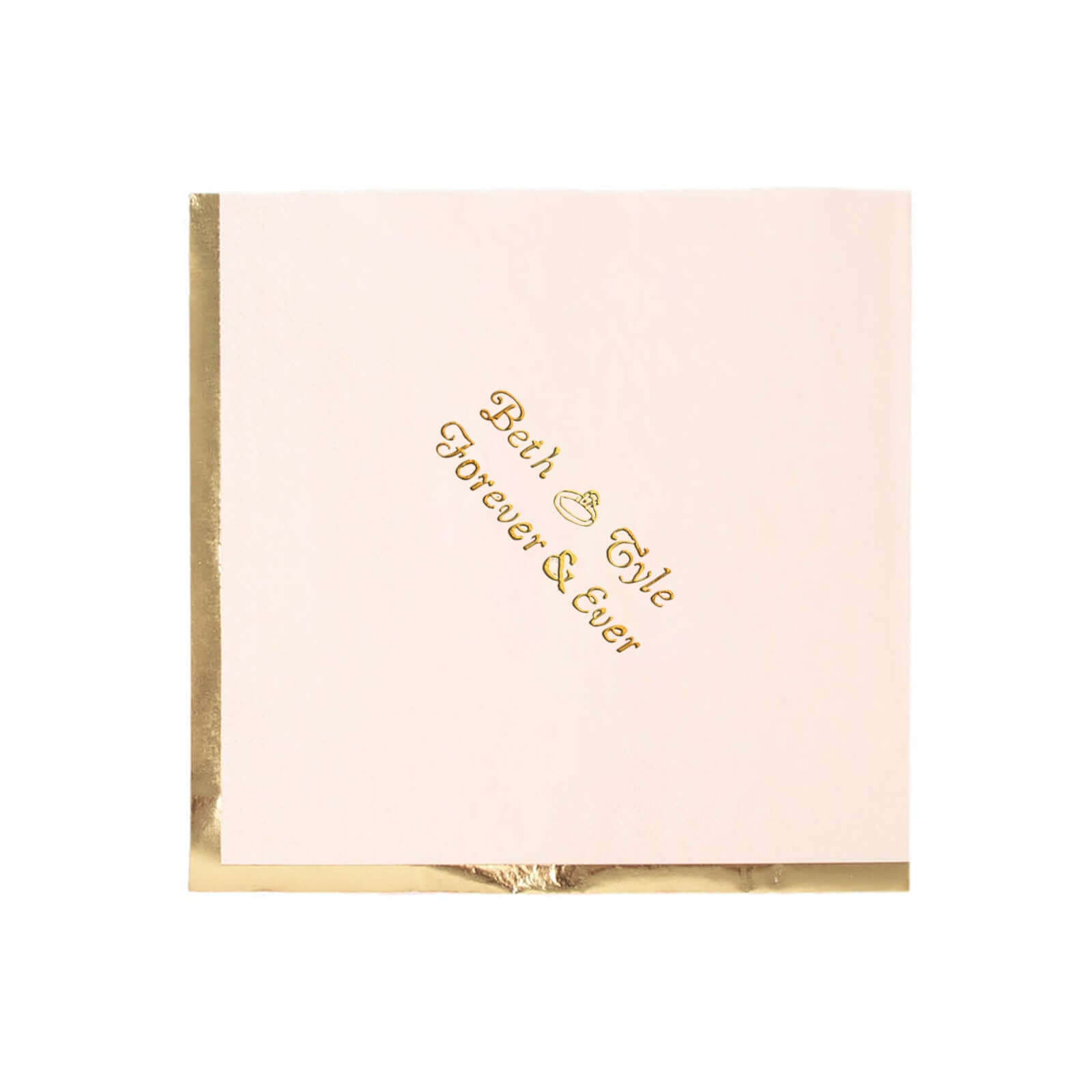 100-Pack Gold Foil Edge Paper Napkins In Small Emblem | eFavormart.com